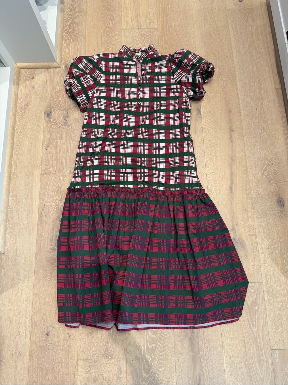 Double A Carly Dress Plaid Short Sleeve